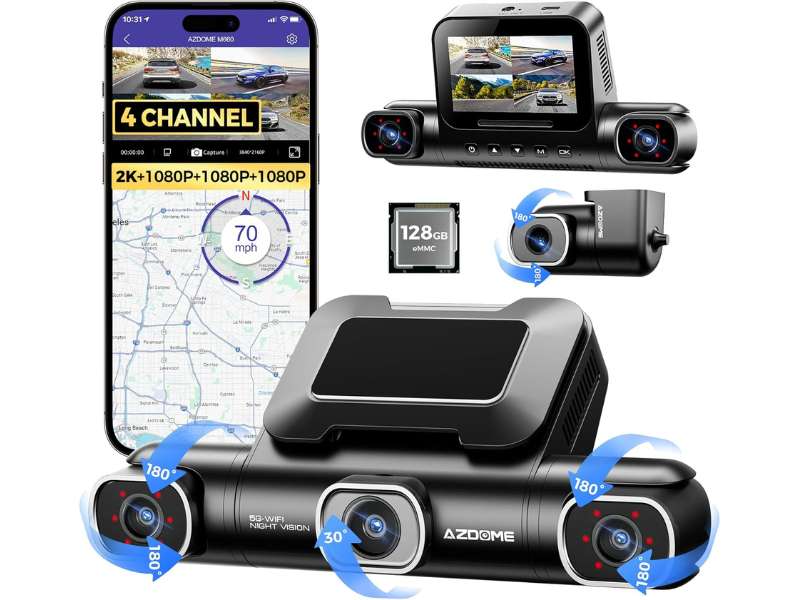AZDOME M660 4-Kanal Dashcam